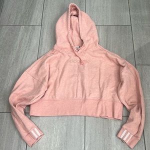 Adidas size M Teens girls draw strings cropped Hoodie sweatshirt